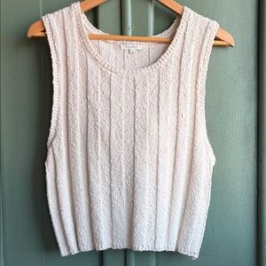 Z Supply Cream Ribbed Sleeveless Knit Tank